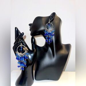 Snappire Dangles Chandelier Earrings - Blue